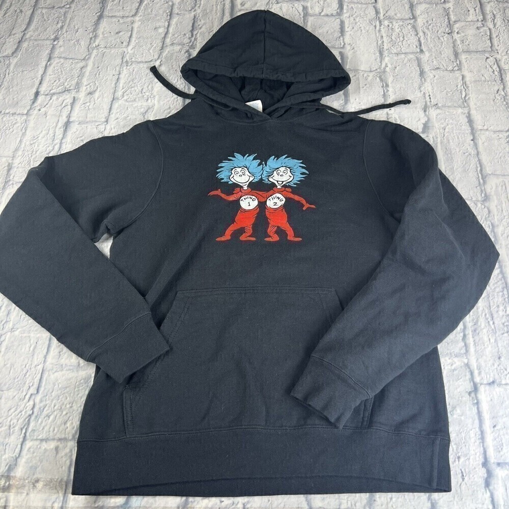 Dr Seuss Cat In The Hat Sweatshirt Hoodie Size Small , Thing 1 & Thing 2